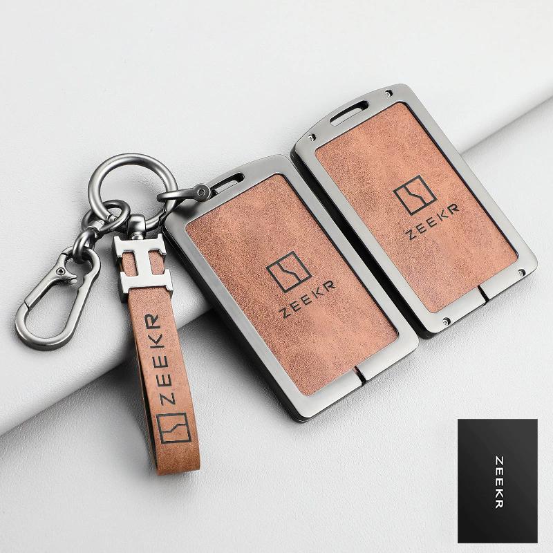 Car Key Case Cover Shell Protector Buckle Auto Remote Smart Keychain Protective Case For Zeekr 001 X 007 009 7X 2