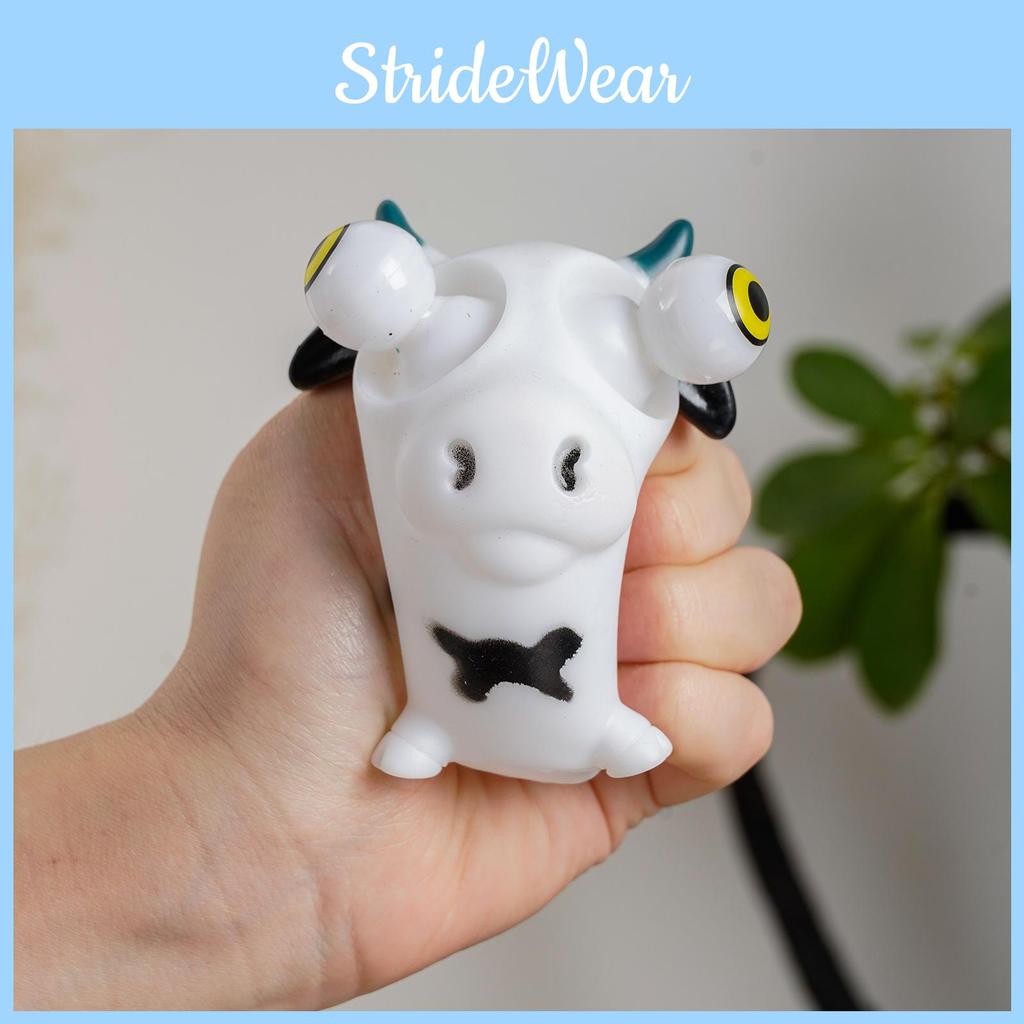 Cow Soft White Shaped Squeezing Toy Tpr Material Stress Relief Coordination Hand