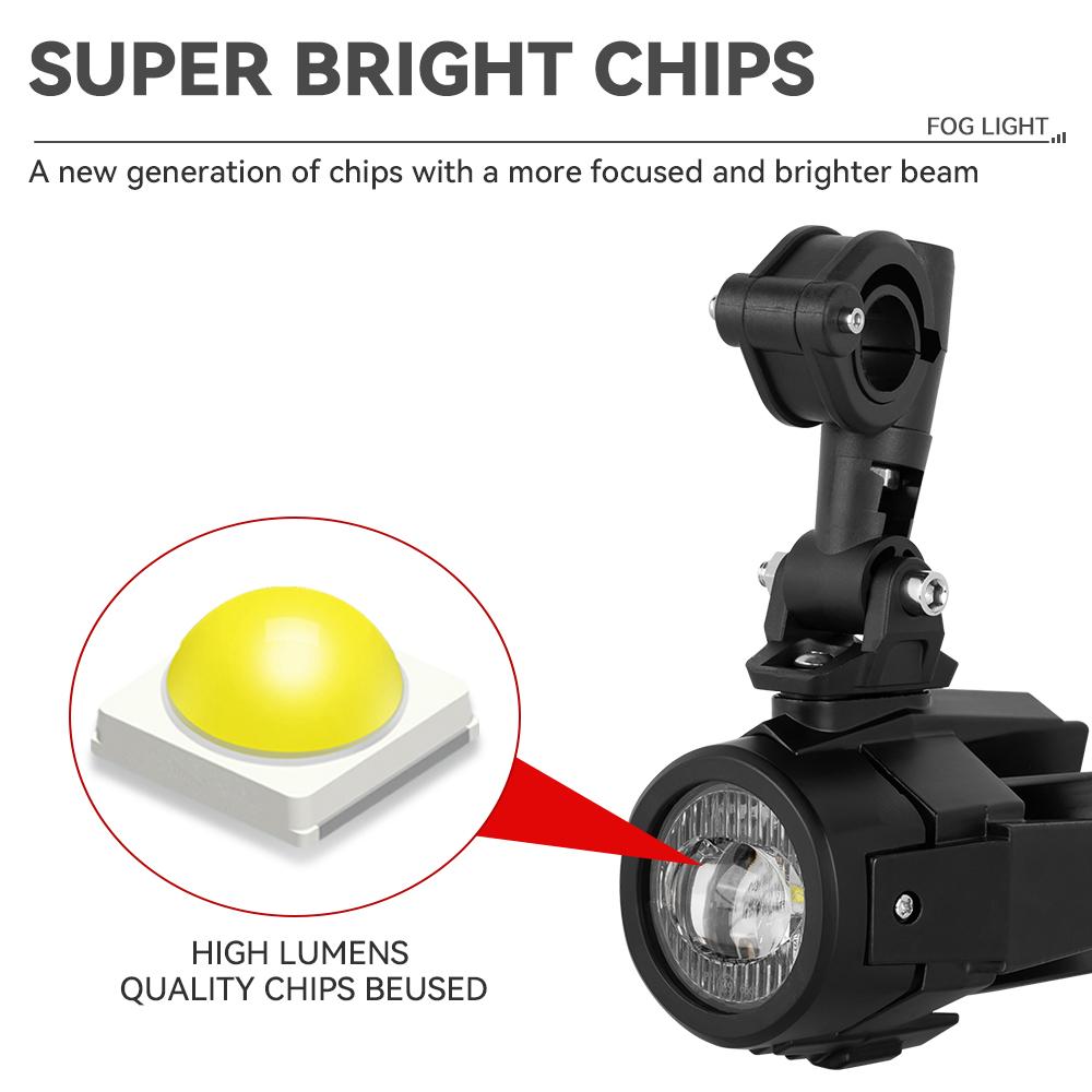Motorcycle LED Auxiliary Lights Fog Lamp Assembly For BMW R1200GS F800GS F700GS F650 K1600 G310GS Front Headlight Driving Lights