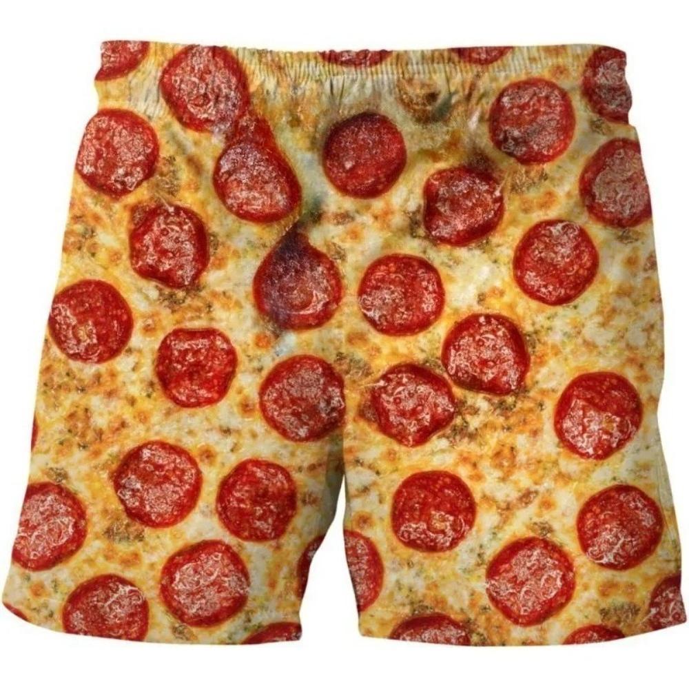 Men s Essential Casual Shorts Outdoor Wear Creative Food Colorful 3D Printed Shorts Loose Casual Plus Breathable Cool Summer Versatile Shorts S