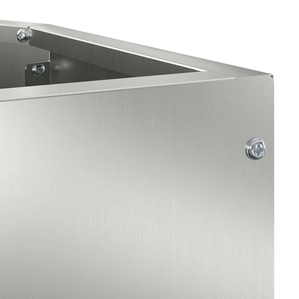 Corner Planter Silver 45 X 45 X 35 Cm Galvanized Steel