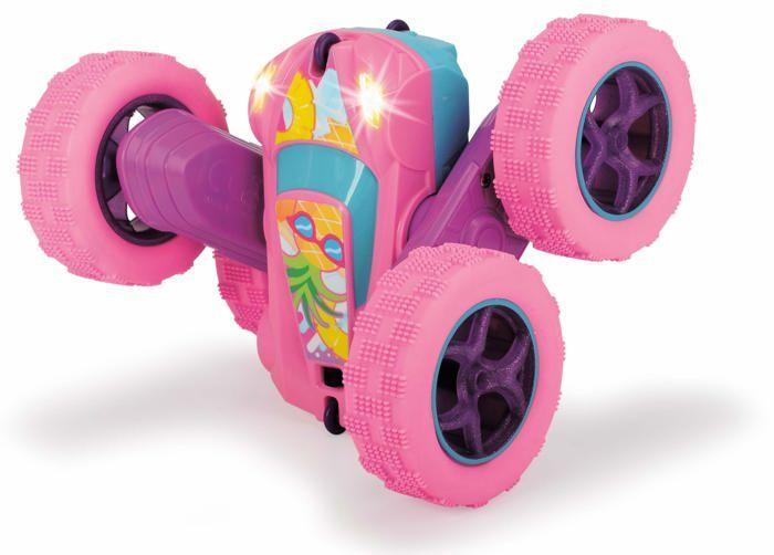 Véhicule radiocommandé - DICKIE - 203184000 - RC PINK FLIPPY - 360° - 8 km/h - 1:22