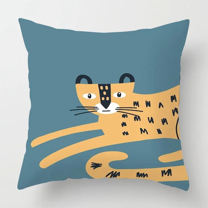 Home Decor Cute Cartoon Cats Pillow Covers for Home Pattern Cushion Cover Suitable for Sofa Bedroom Car Pillow Cover
