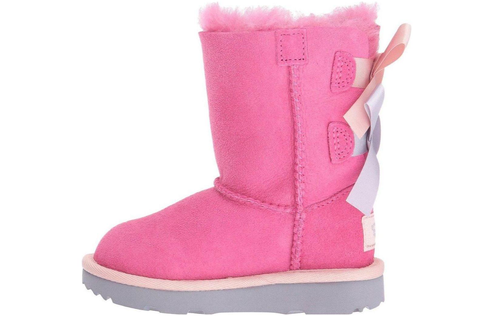 UGG Suede Soft And Comfortable Crew Kids Boots Pink Infant And Toddler 1017394T-PAIB 22