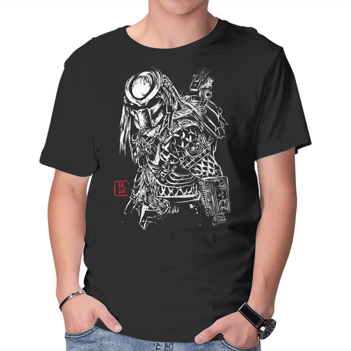 Unisex Crew Neck T-Shirt The Shadow Of The Hunter Graphic Short Sleeve Casual Tee XS