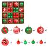 44pcs Christmas Decoration Balls Christmas Tree Hanging Balls Snowflake Balls