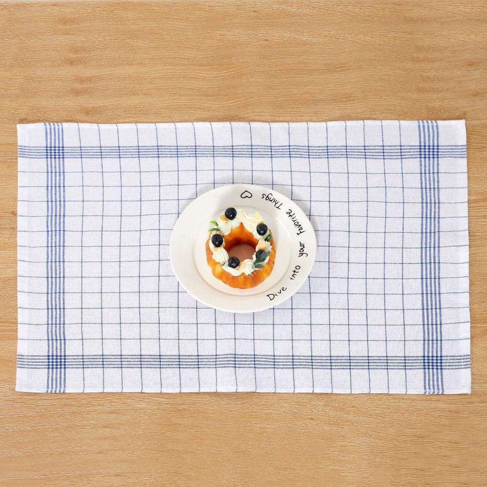 5PCS Reusable Plaid Dish Towel Quick Drying Checkered Kitchen Towels  Washing Dishes