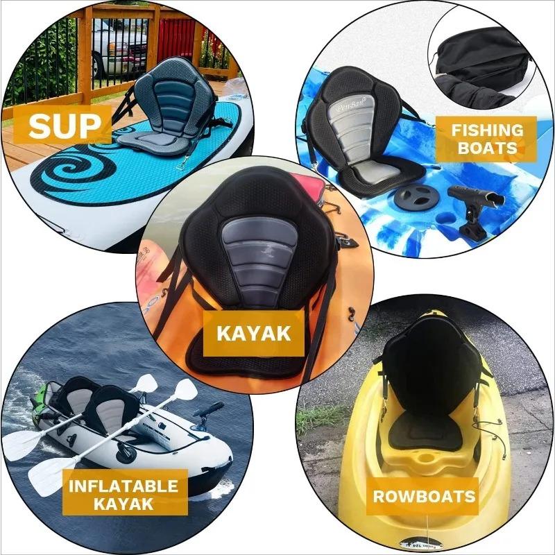 Scaun Caiac Reglabil Scaun Caiac Universal Căptușit Scaun Spate Îngroșat pentru Caiac-Canoe Rafting Pescuit
