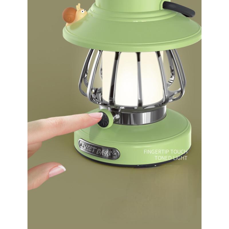 Camping Lamp Retro Camping Lamp Rechargeable Portable Camping Lamp Atmosphere Lamp