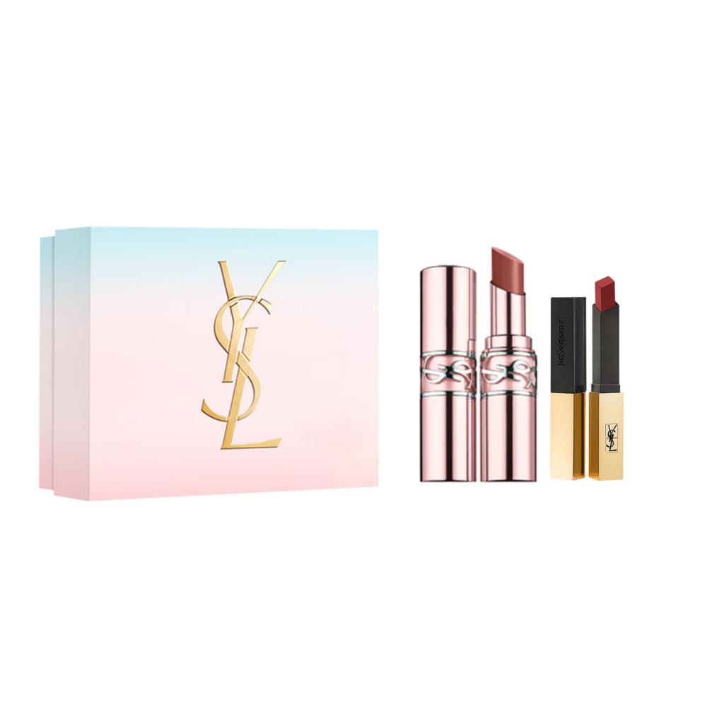 SAINT LAURENT Сумерки Рассвет Двухцветные Помады Матовые Легко Растушевываются Тон 2.2г+3.1г Нежные