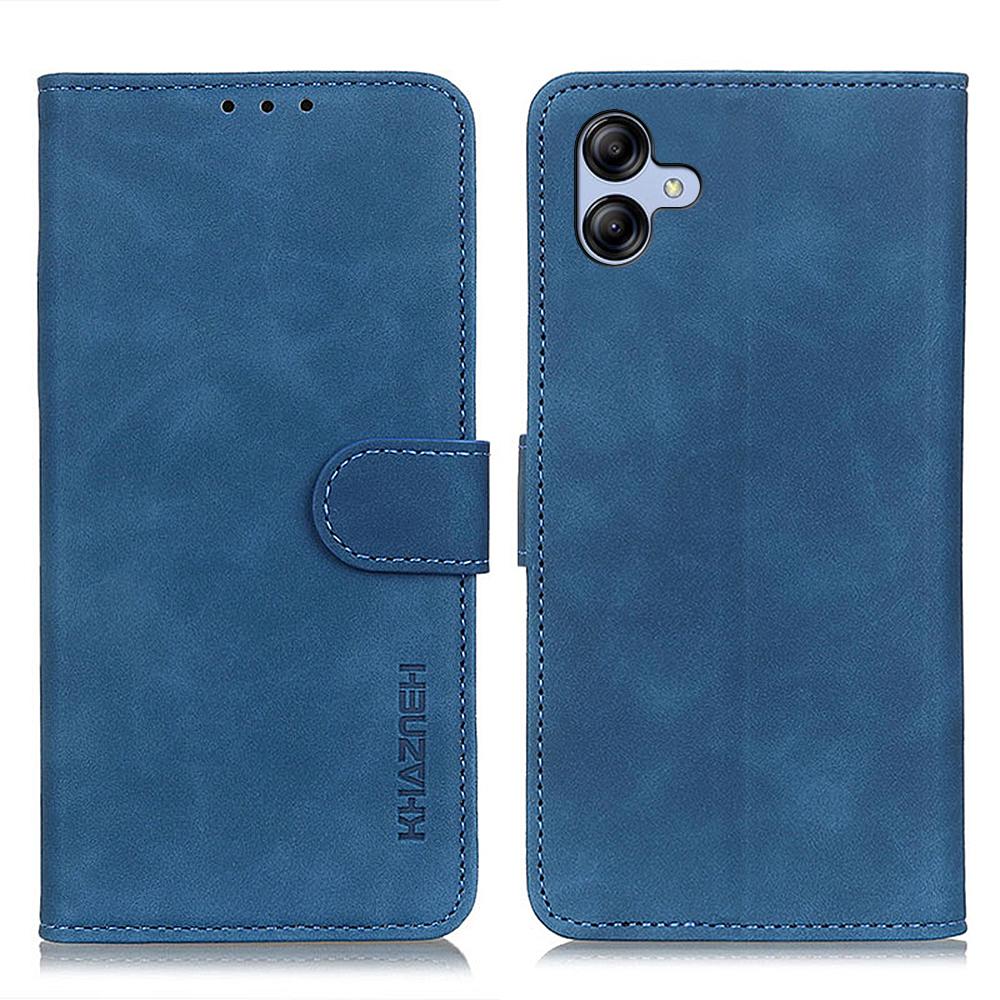 

KHAZNEH For Samsung Galaxy A07 Case PU Leather Retro Texture Phone Cover Blue