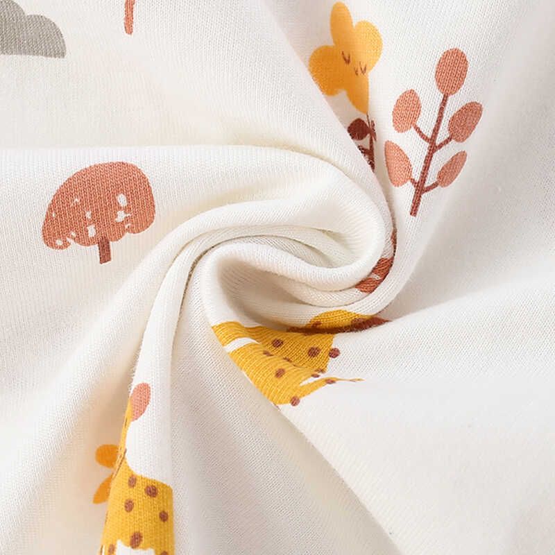 Malwee Girl Pure Cotton Homewear Suit Autumn and Winter Fashion Baby Round Neck Long Sleeves Pants Children's Two-Piece Suit