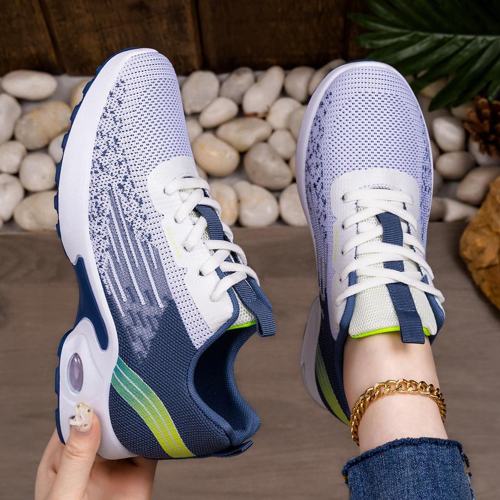 Women's Casual Korean Style Fly-Knit Running Shoes - Large Size