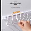 No Punching Storage Rack Hook Sliding Rail Cabinet Hook Organizer  Kitchen Storage