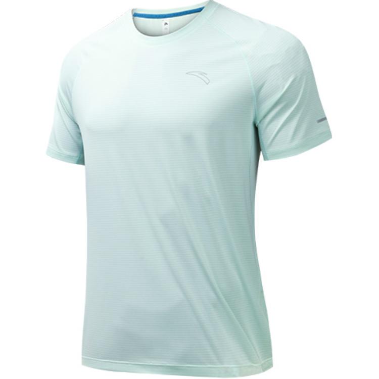 

Anta Футболка Running Series с логотипом, однотонным круглым вырезом, удобная, универсальная, дышащая, с коротким рукавом, мужская, светло-синяя 952425101-1 L