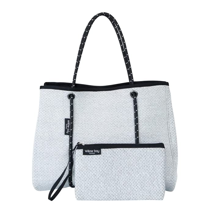 

Tote Bag with Shoulder Water Double Pool Beach Gym Commuter Magnetic Back to New Travel Light [Willow Bay] Women s Pouch, Strap, Resistant, Pouch,