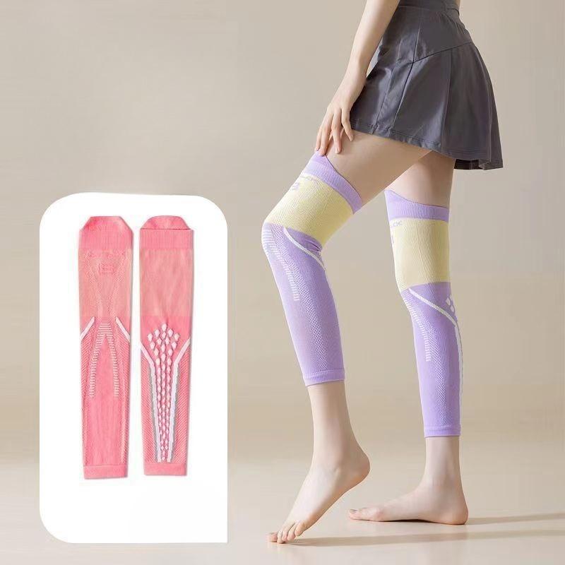 Summer Marathon Knee Pads, Compression Leg Protectors, Women's Cycling and Running Sports Pressure Stockings