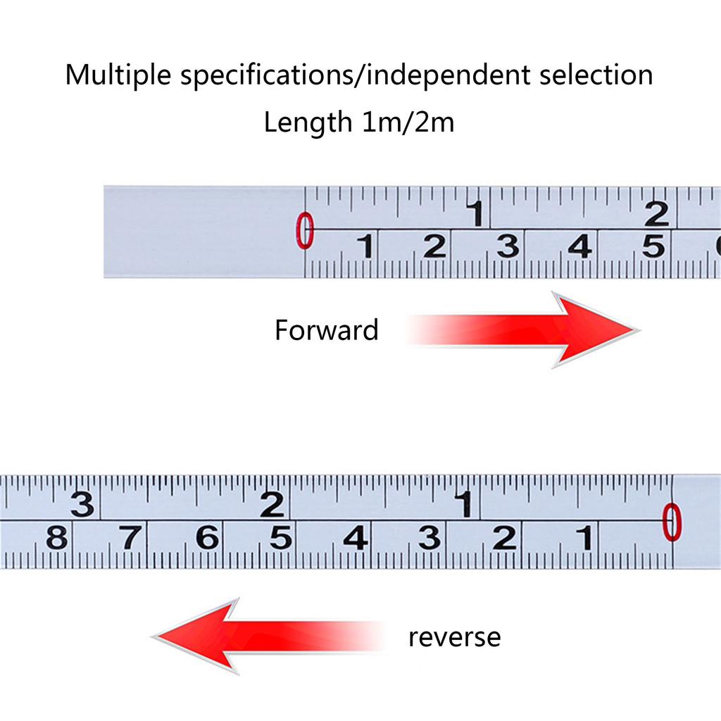 Tape Measure Inch & Metric Double Scale Ruler Metal Self-Adhesive Measuring Tape