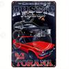 Retro Car Metal Tin Sign Vintage Garage Wall Decor