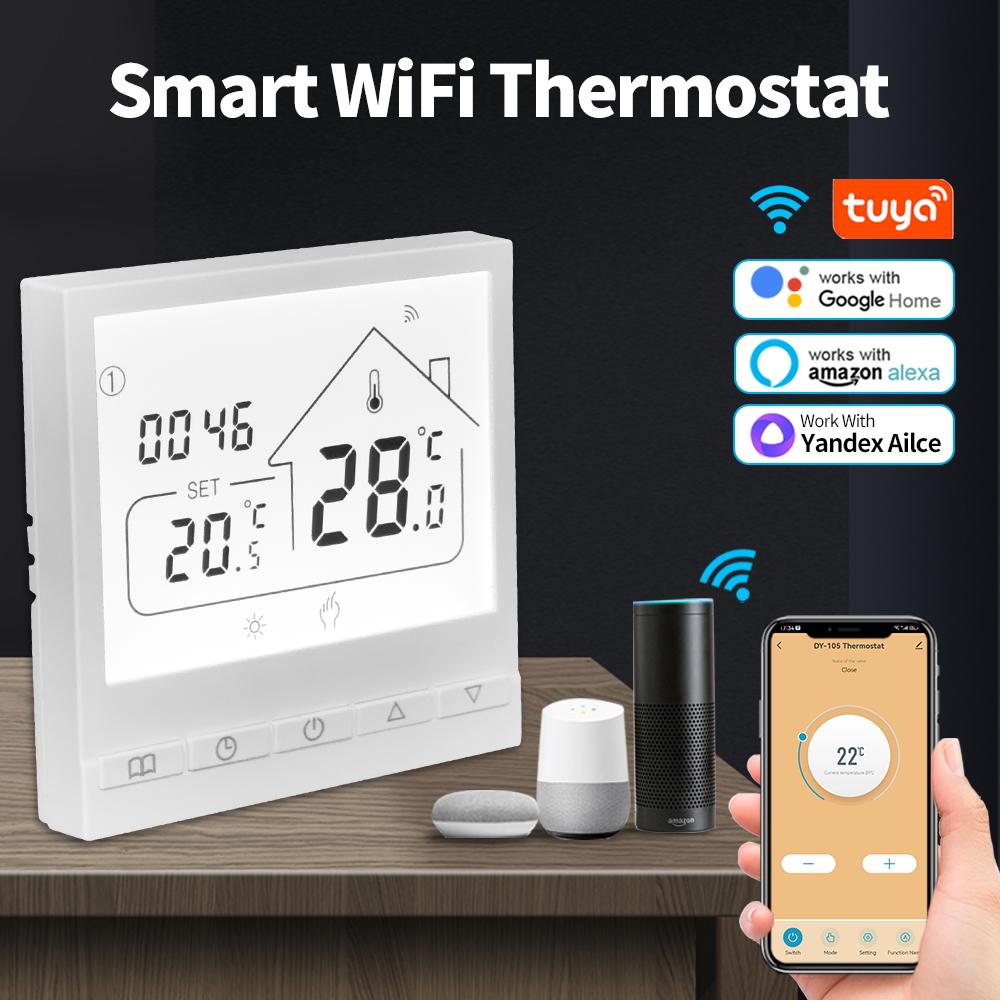 Tuya Smart WIFI Room Thermostat Water/Gas Boiler Electric Floor Water Heating Temperature Controller Google Alexa Yandex Alice
