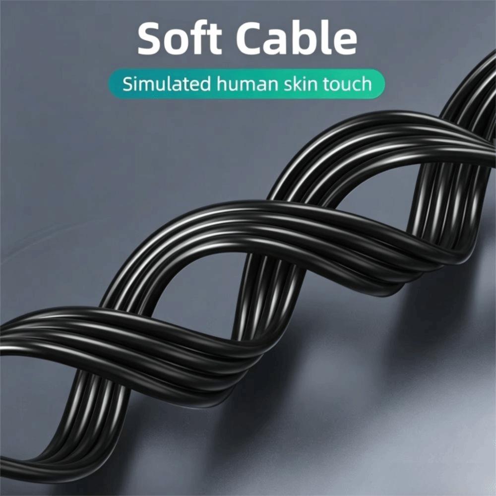 Flat Flexible USB C Charging Cable Double Elbow Mobile Game Cable Data Transfer