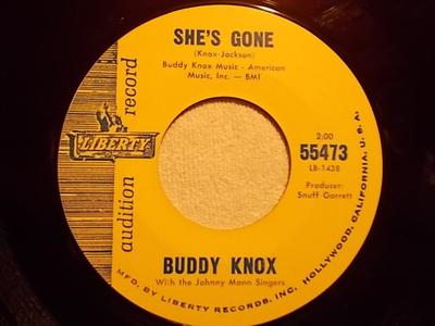 7inch Record BUDDY KNOX, THE JOHNNY MANN SINGERS - She's Gone / Now There's Only Me 55473 Liberty 1962 US Rock Used