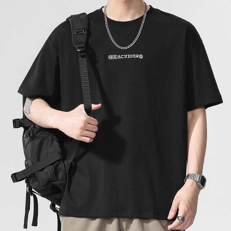 New Summer Men's Round Neck Short T-shirt Short Sleeve Thin Casual Youth Half-sleeved Shirt