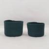Small Cotton Rope Under Bed Storage Basket - Handwoven Home Organizer Bin for Snacks & Sundries