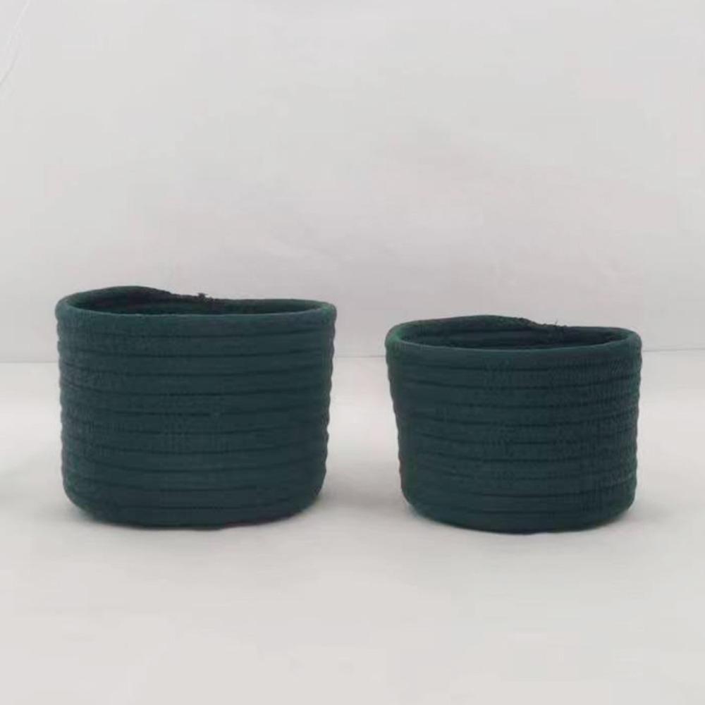 Small Cotton Rope Under Bed Storage Basket - Handwoven Home Organizer Bin for Snacks & Sundries