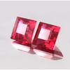 AAA 10 MM Flawless Blood Red Ruby Square Cut Loose Gemstone Mozambique 2pcs