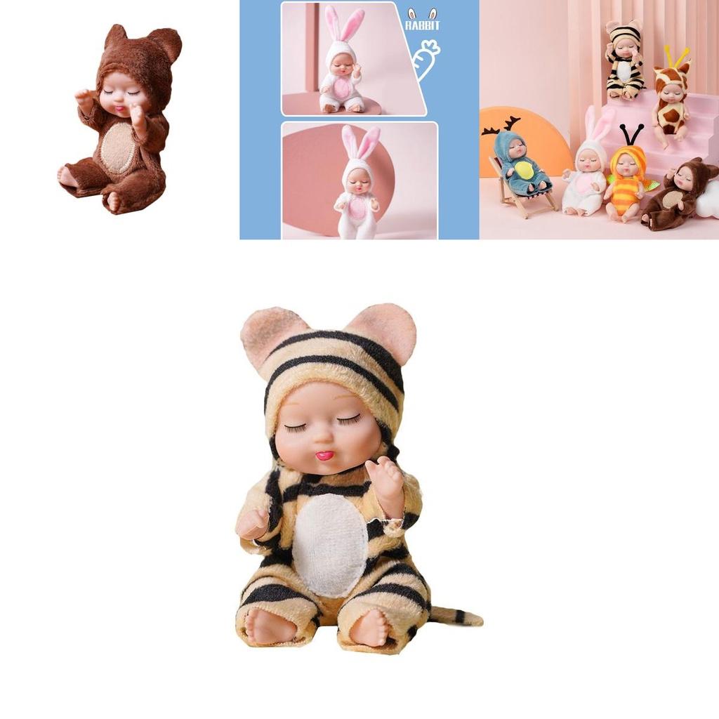 Handgefertigte lebensechte schlafende Neugeborenen-Babypuppe mit drehbaren Gliedmaßen**