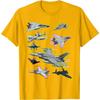 Multiple Fighter Jets Graphic Tee Men S Casual Crewneck Short Sleeve Tshirt