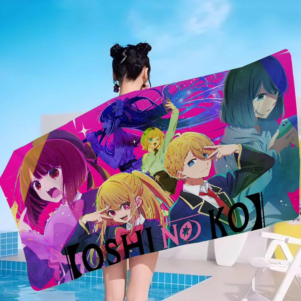 Anime O-Oshi No K-Ko Microfiber Printed Beach Towel Mountain Climbing Yoga Beach Swimming Running Absorbent Soft Towel