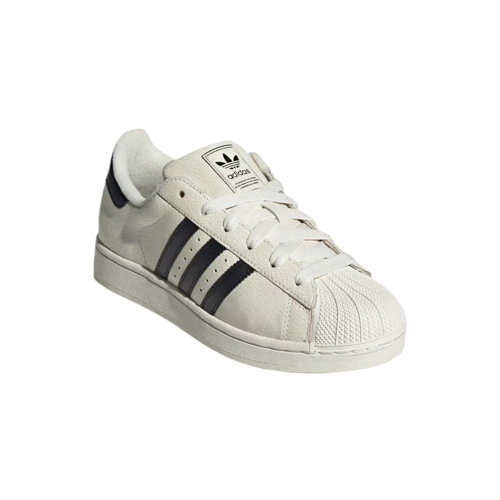 adidas Superstar II Off White Black Cracked Leather (Women's)