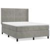 Maison Exclusive - Sommier à lattes de lit et matelas Gris clair 140x200cm Velours