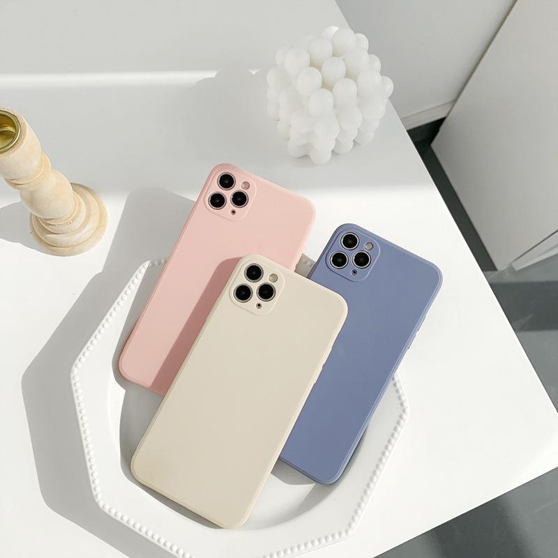 Liquid Silicone Phone Case For Iphone 12 Mini 14 13 Pro Max Xr Xs Max 7 8 Plus X 11 Protective Cover Capa Shell Conque