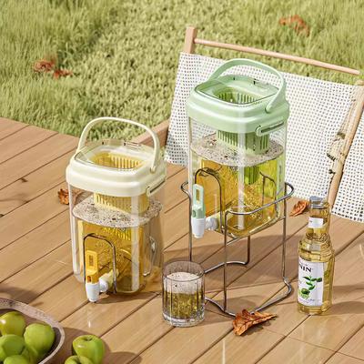 Stylish Summer Water Dispenser Jug – Large Capacity Insulated Beverage Cooler with Filter & Tap for Iced Tea/Fruit Infusions