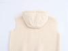 2024 Autumn Women's Casual Knit Half-Zip Hooded Vest