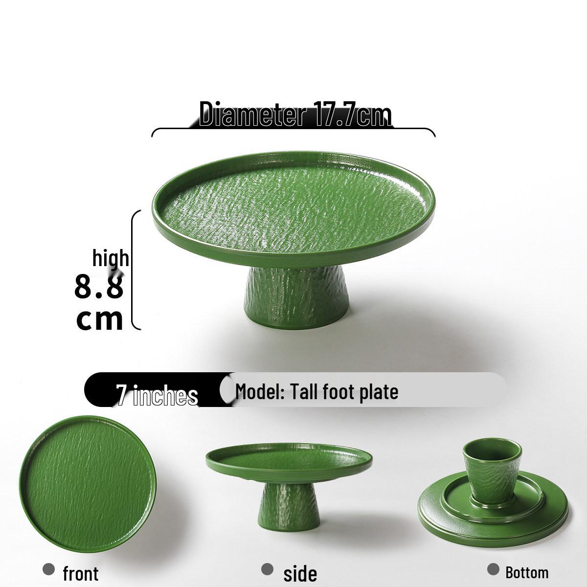 Xiangyuanmei Melamine High-Footed Round Plate for Hot Pot, Pastry, and Snacks