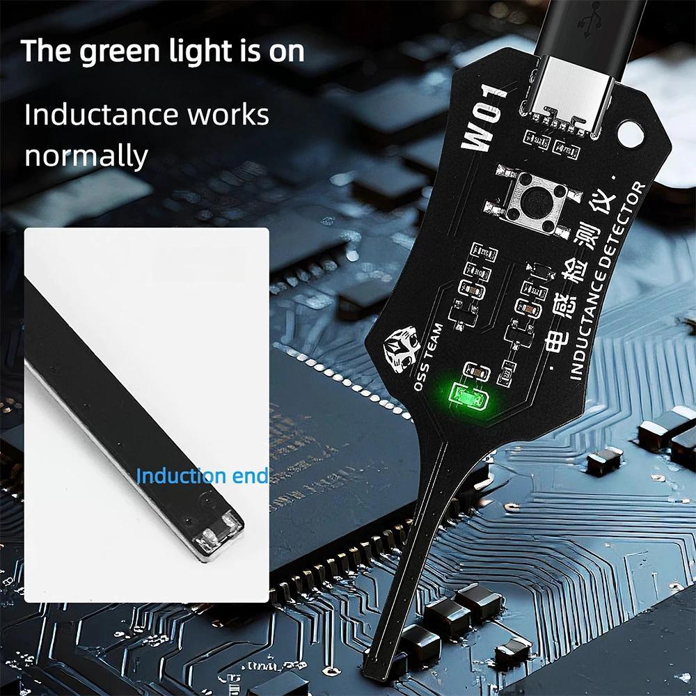 W01 Smart Inductance Detector Professional Phone Motherboard Inductance Fault Tester Fast & Stable Electronic Repair Tools