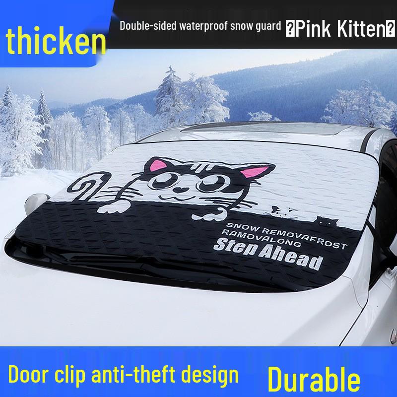Winter Cartoon Car Sunshade Frost Protector for Front Windshield