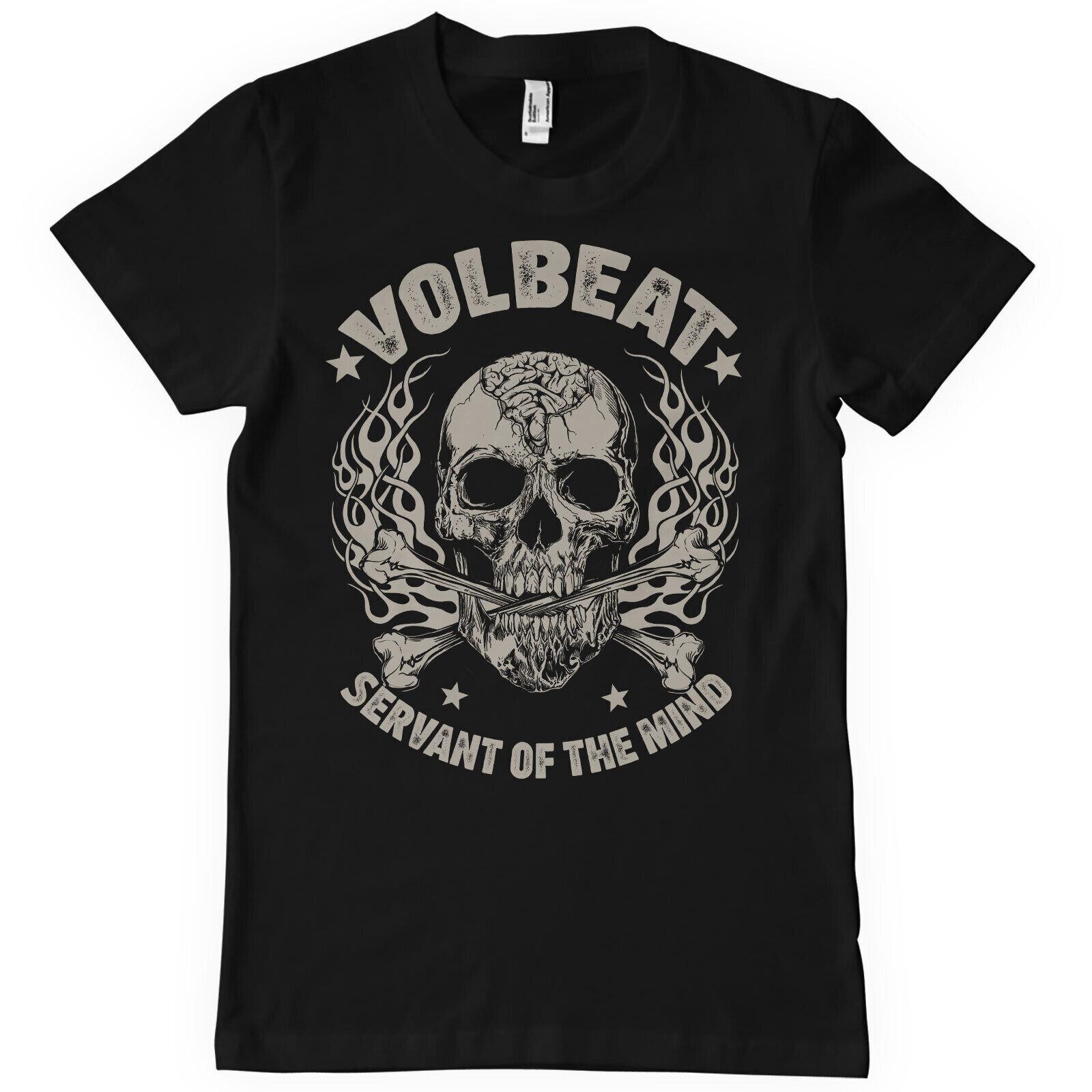 Officially Licensed Volbeat Skull Crossbones Mens T-Shirt S