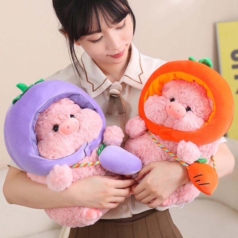 Niedliche weiche Verwandlungs-Schweinpuppe Plüschtier niedliche Schweinepuppe Kinder Schlafberuhigungspuppe