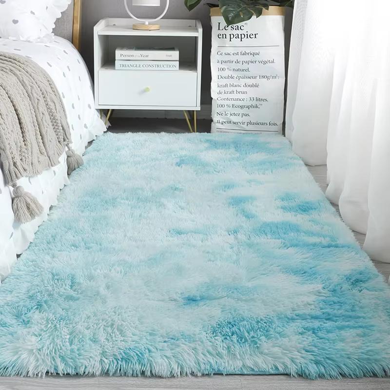 Velvet Area Rug, Living Room, Bedroom, Bedside Runner, Bay Window Rug, Floor Mat, Soft And Fluffy, Home Decor.