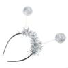 HX6F Glittering Powder Alien Headband Disco Party Hairhoop Costume Hairhoop Nightclub Funk Party Headwear Hair Decors