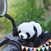 Cute Panda Plush Car Decoration Soft Stuffed Animal Handlebar Ornament For Bike Motorcycle Electric Vehicles Decoration