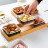 Nordic Stone Pattern Ceramic Square Plate Internet Celebrity Household Snacks Snacks Dessert Dish Platter Seasoning Small Plate