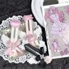 Ins Kawaii Dreamy Ballet Style Cat Paw Utility Knife Cute Girl Bow Wings Decoration Paper Cutter Mini Express Envelope Opener