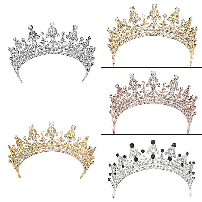 Gorgeous Bride Crystal Crown Retro Wedding Headwear Auditorium Photography Wedding Hair Accessories