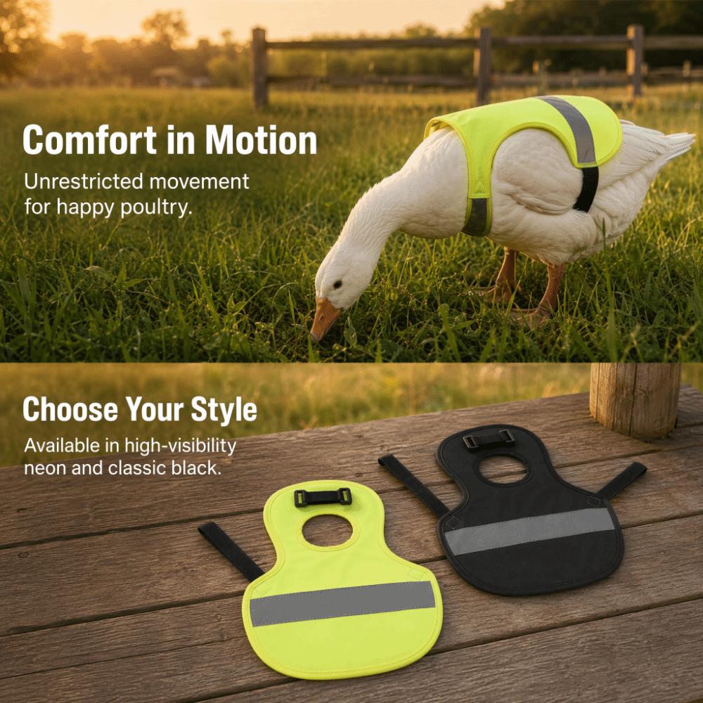 Easy Clean Poultry Harness Vest Nylon Hen Reflective Vest Warm Chicken Harness Vest  Hen